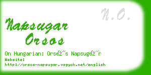 napsugar orsos business card